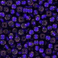 Miyuki seed beads 8/0 - Silver lined dyed dark violet 8-1427